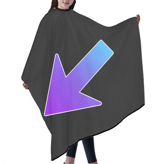 Personality  Arrow Down Left Blue Gradient Vector Icon Hair Cutting Cape