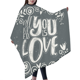Personality  Illustration For Printing Postcards, T-shirts And Bags Hair Cutting Cape