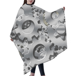 Personality  Seamlessly Repeatable 3 Dimensional Metal Gears Hair Cutting Cape