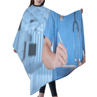 Personality  Success Smart Medical Doctor With Operating Room Hair Cutting Cape