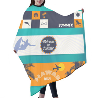Personality  Banner Set Of Travel Hair Cutting Cape