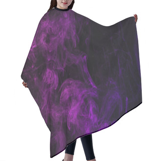 Personality  Purple Smoky Swirl On Black Background Hair Cutting Cape