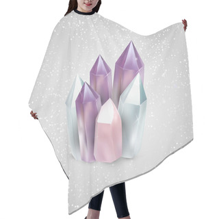 Personality  Vector Illustration Of Crystals. Hair Cutting Cape