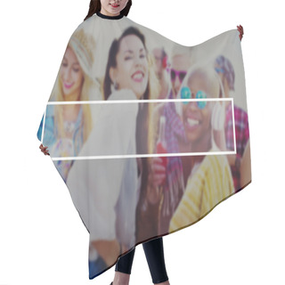 Personality  Summer Togetherness And Friendship Concept Hair Cutting Cape