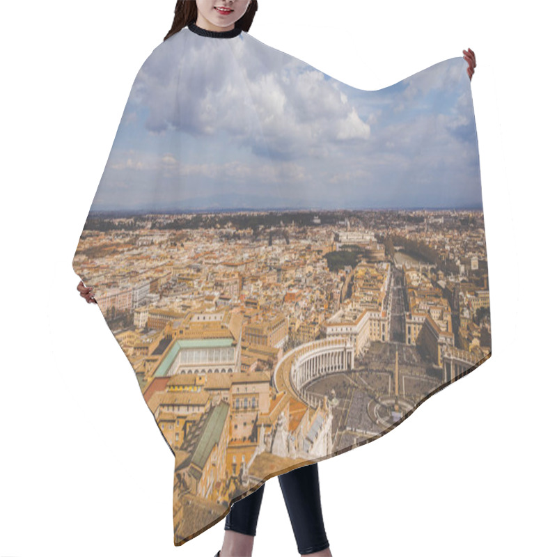 Personality  Aerial View Of St. Peter's Square And Vatican Streets, Italy Hair Cutting Cape