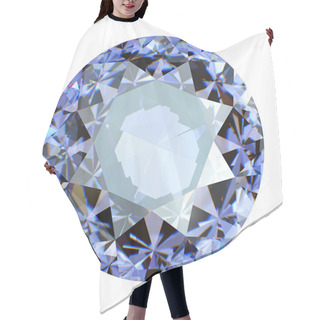 Personality  Jewelry Gems Roung Shape On White Background.Tanzanite. Sapphire Hair Cutting Cape