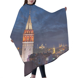 Personality  Galata Tower With Illumination Hair Cutting Cape