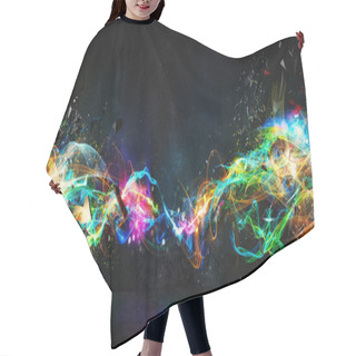 Personality  Modern Abstract Motion Banner Hair Cutting Cape