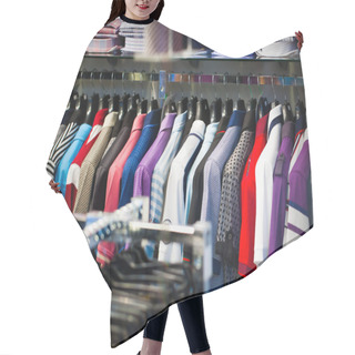 Personality  Clothes For Men On A Hanger In Shop Hair Cutting Cape