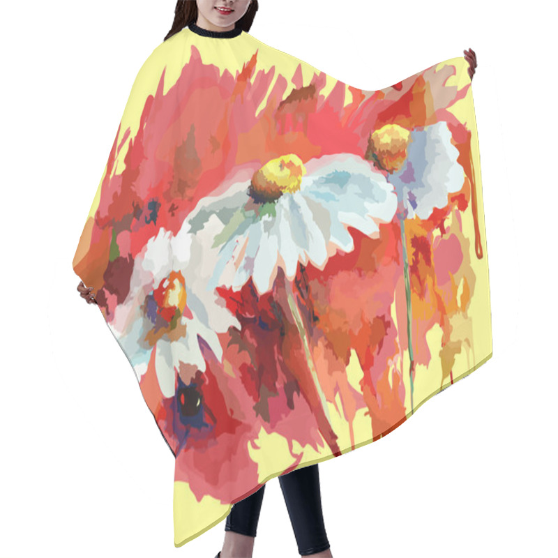 Personality  Watercolor Flowers Hair Cutting Cape