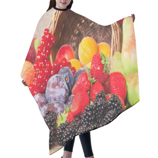 Personality  Many Different European Fruits In Summer Season Hair Cutting Cape