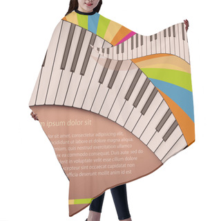 Personality  Musical Background With Piano Keyboard Hair Cutting Cape