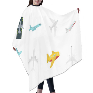 Personality  Airbus Icon Set, Flat Style Hair Cutting Cape
