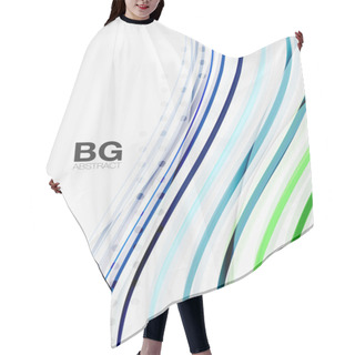 Personality  Thin Lines Wave Abstract Background Hair Cutting Cape