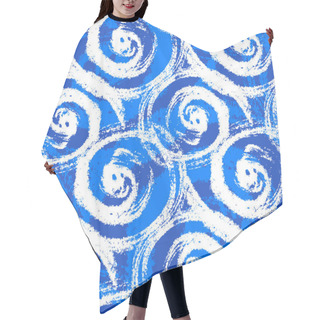 Personality  Seamless Pattern With Bold Swirling Brush Strokes Hair Cutting Cape