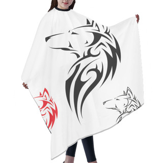 Personality  Tribal Wolf Tattoo Hair Cutting Cape