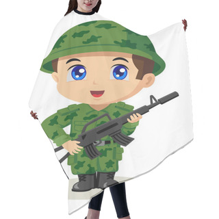 Personality  Chibi Soldier Hair Cutting Cape
