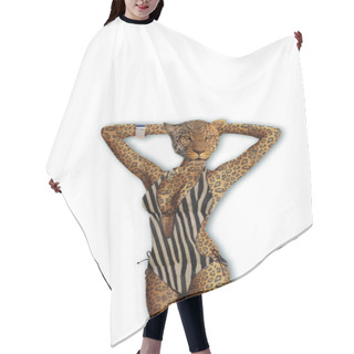 Personality  Wild And Sexy Cat-woman Hair Cutting Cape