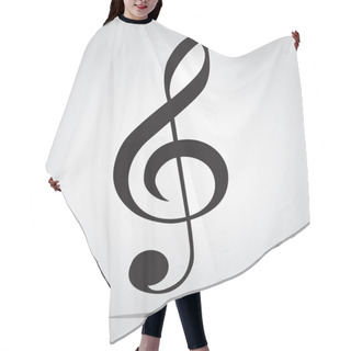 Personality  G Clef On Gray Background Hair Cutting Cape