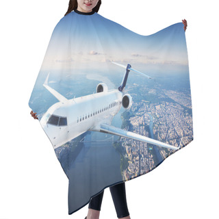 Personality  Private Jet Plane In The Blue Sky Hair Cutting Cape