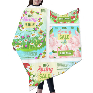 Personality  Spring Sale Best Price Offer Banner With Flowers Hair Cutting Cape