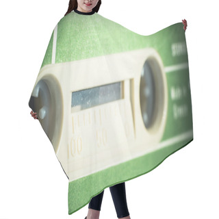 Personality  Green Vintage Cassette Tape Hair Cutting Cape