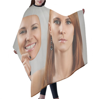 Personality  Two Faces Hair Cutting Cape