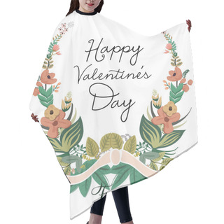 Personality  Romantic Valentine Card Hair Cutting Cape