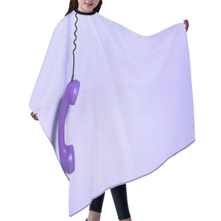 Personality  Hanging Purple Phone Handset, Ultra Violet Trend Hair Cutting Cape