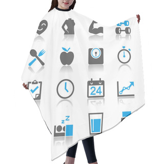 Personality  Healthcare Icons Reflection Theme Hair Cutting Cape
