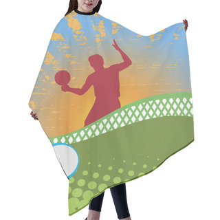 Personality  Tennis Background Hair Cutting Cape