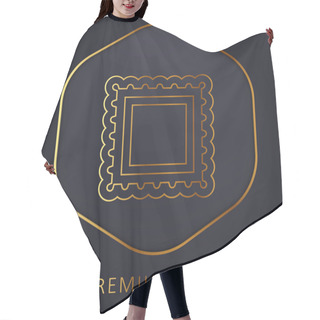 Personality  Border For Frame Pictures Golden Line Premium Logo Or Icon Hair Cutting Cape
