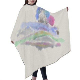Personality  Watercolor Background, Nature, Stains, Spray, Paint, Abstract Hair Cutting Cape