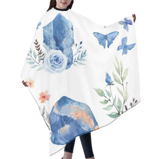 Personality  Watercolor Set With Gemstone Hair Cutting Cape