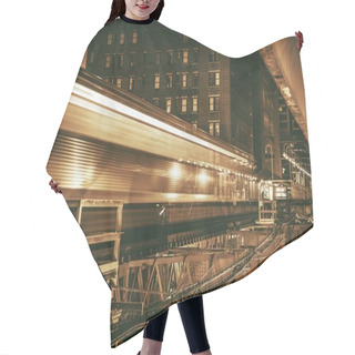 Personality  Downtown Chicago Train Hair Cutting Cape