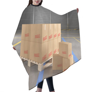 Personality  Cardboard Boxes In A Warehouse Mockup - 3d Rendering  Hair Cutting Cape