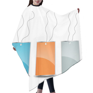 Personality  Vector Blank Price Tags Hair Cutting Cape