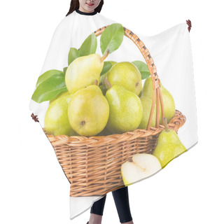 Personality  Green Pears In A Basket Hair Cutting Cape