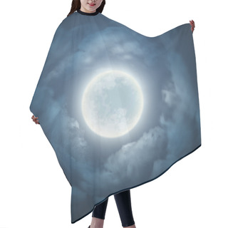 Personality  Night Sky With The Moon And Cloud. Vector Illustration Hair Cutting Cape