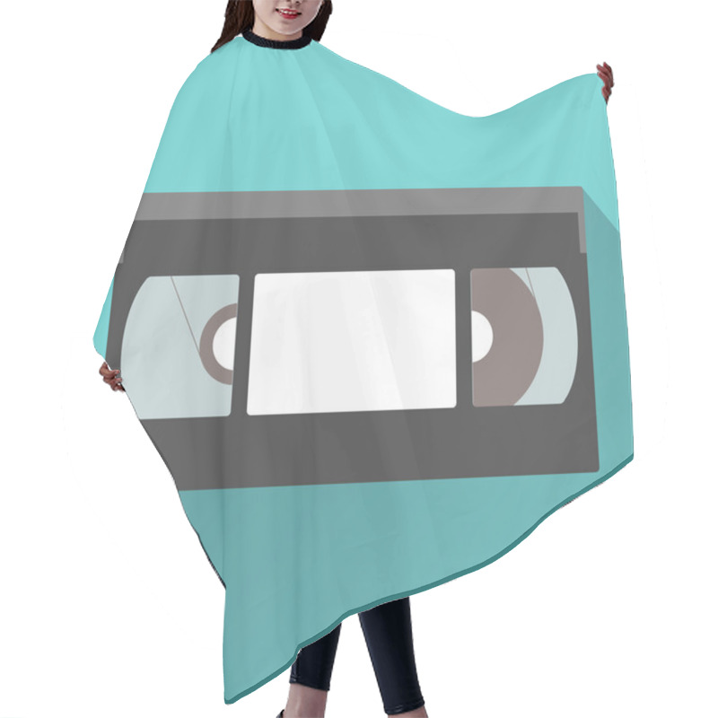 Personality  Vector Video Tape Icon Hair Cutting Cape