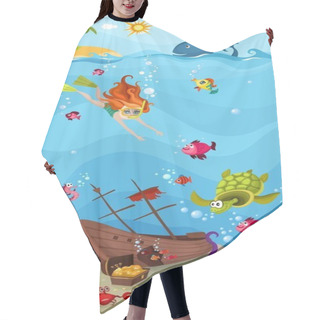 Personality  Sea Life Hair Cutting Cape