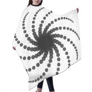 Personality  Swirling Abstract  Element, Dotted Radiating Lines Hair Cutting Cape