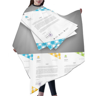Personality  Creative Letterhead Mock-up Hair Cutting Cape