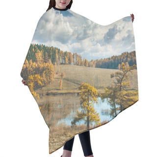 Personality  Colored Larch Trees Hair Cutting Cape