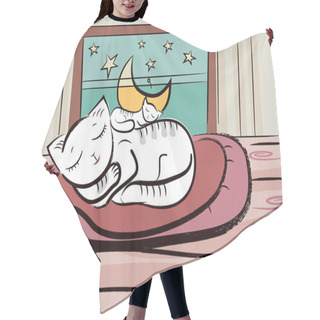 Personality  Sleep Cats Hair Cutting Cape