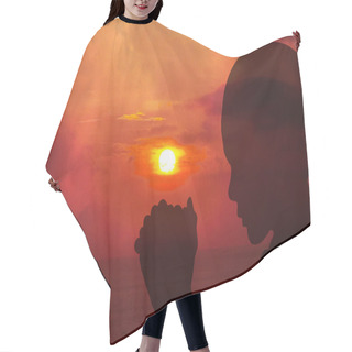 Personality  Praying At Sunset Hair Cutting Cape