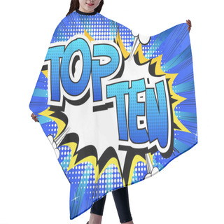 Personality  Top Ten - Comic Book Style Word Hair Cutting Cape