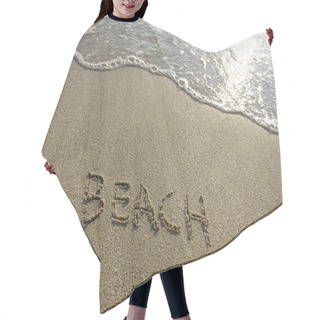 Personality  Beach Drawn In The Sand With Seafoam And Wave Hair Cutting Cape