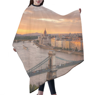 Personality  Amazing Sunset Above Hungarian Parliament In Budapest Hair Cutting Cape