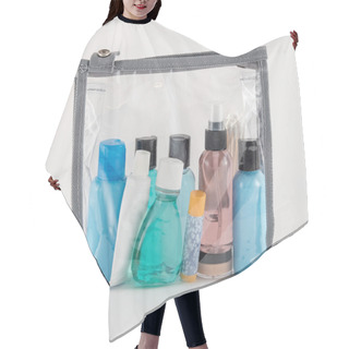 Personality  Travel Toiletries In Clear Plastic Bag Hair Cutting Cape